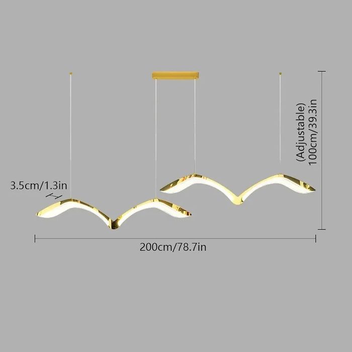 Модерен полилей "Чайки" Ресторант LED висяща лампа с дистанц