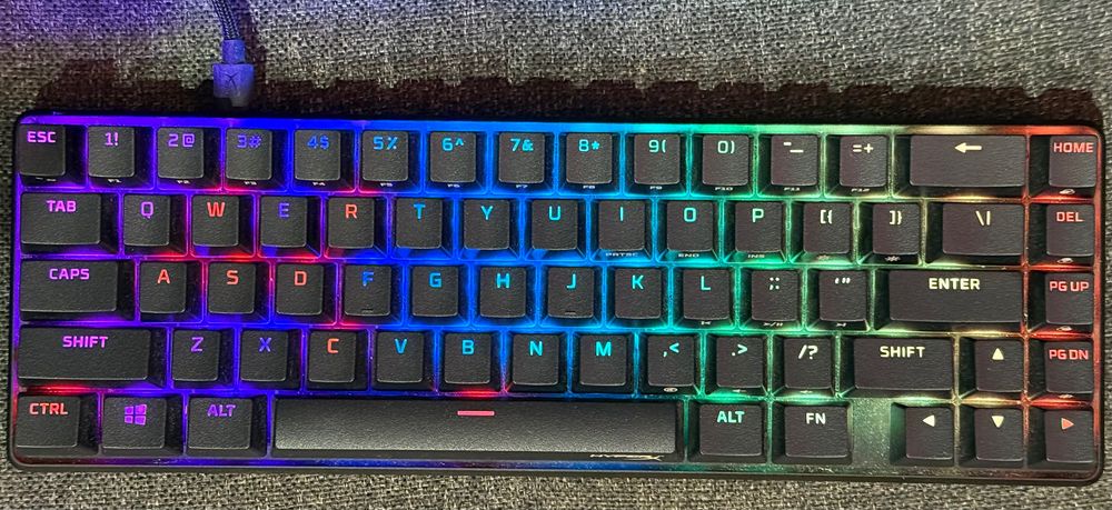 Tastatură gaming mecanică HyperX Alloy Origins 65 RGB, switch HX Red