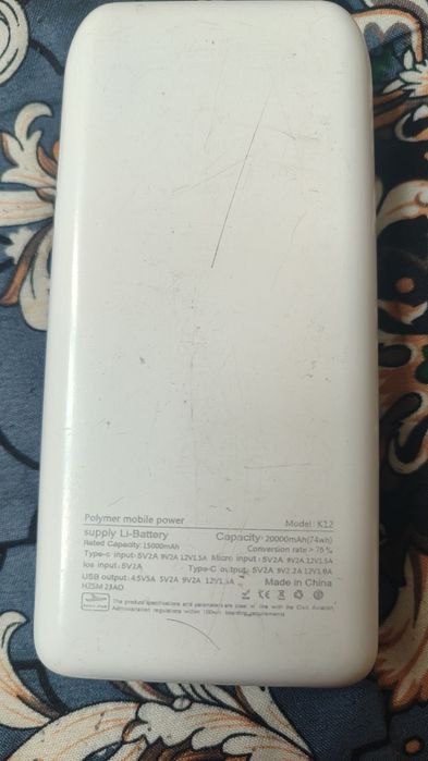 PowerBank 20000 Tali Xitoyniki 3 marta toʻldiradi telefonlarni