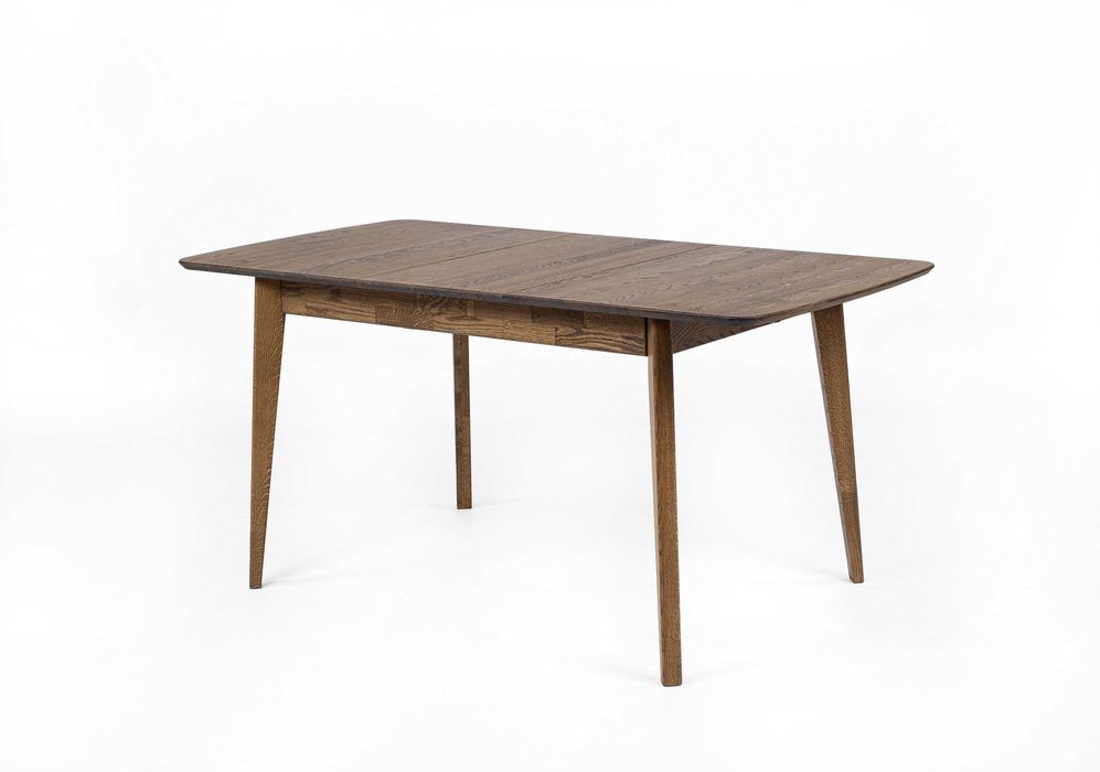 Masa lemn de stejar extensibila, MARY, fumuriu, 120-160 x 80 cm