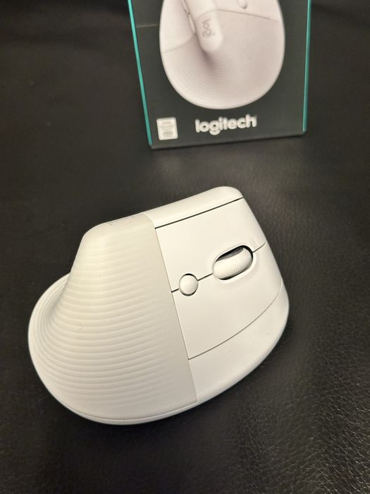 Mouse Logitech Lift Vertical Ergonomic, Offwhite / Pale Grey