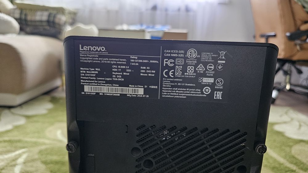 PC Gaming Lenovo Legion T530 | i5-8400 | GTX 1050 Ti | 16GB RAM | Wi-Fi | Windows