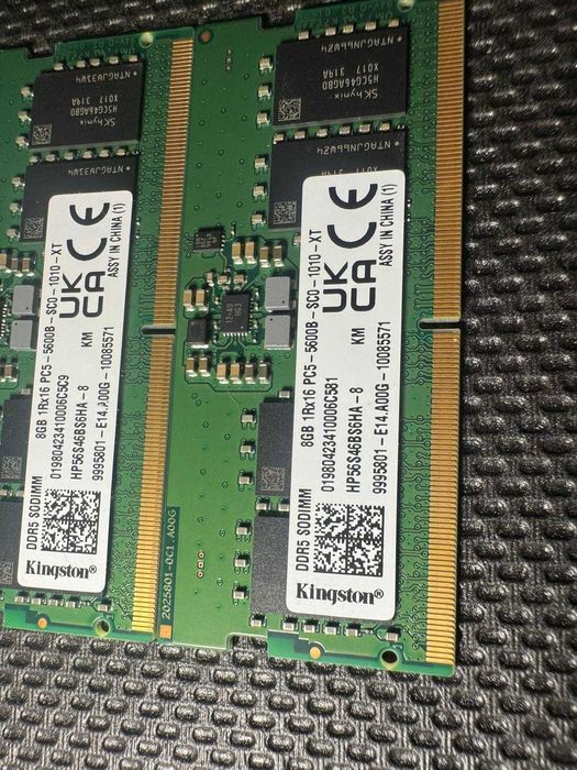 Kit RAM Kingston 16GB DDR5 5600MHz SODIMM 2x8GB Laptop