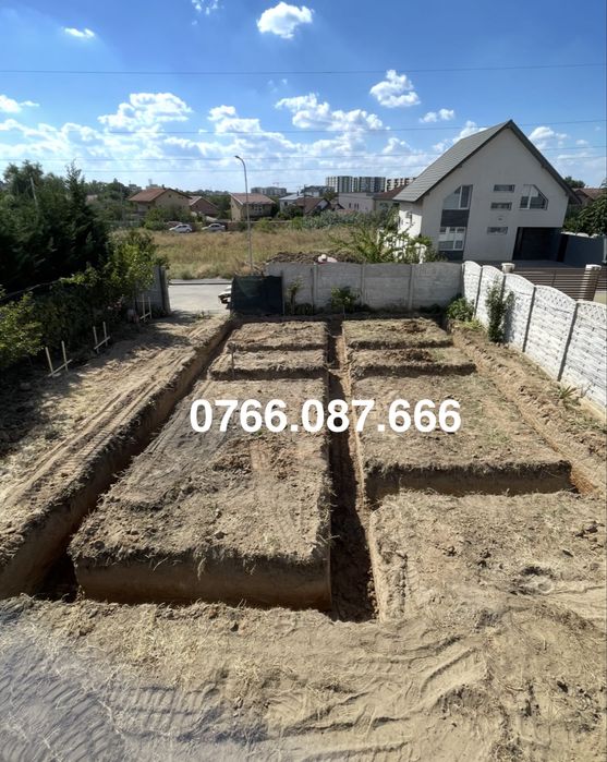 De inchiriat MINIEXCAVATOR excavari fundatii, santuri, demolari, terasamente, nivelari, picon de spart beton  etc. Lucrari de calitate