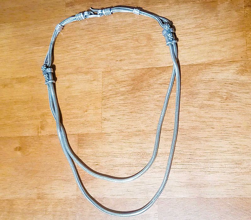 Colier argint lucrat manual