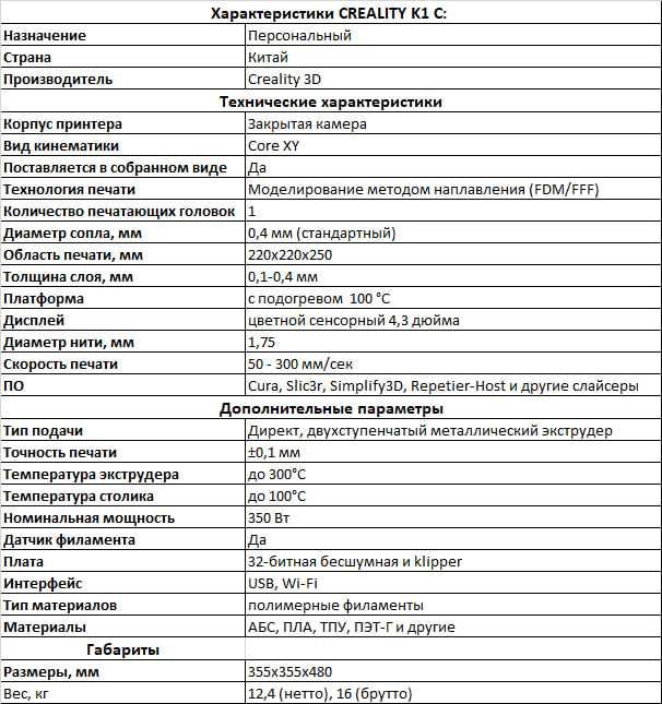 3D printer Creality K1C 22x22x25 sm (1 yil Кafolat, Bepul o‘qitish)