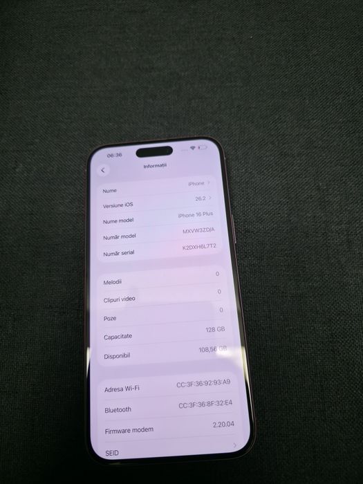 Iphone 16 plus 128 gb