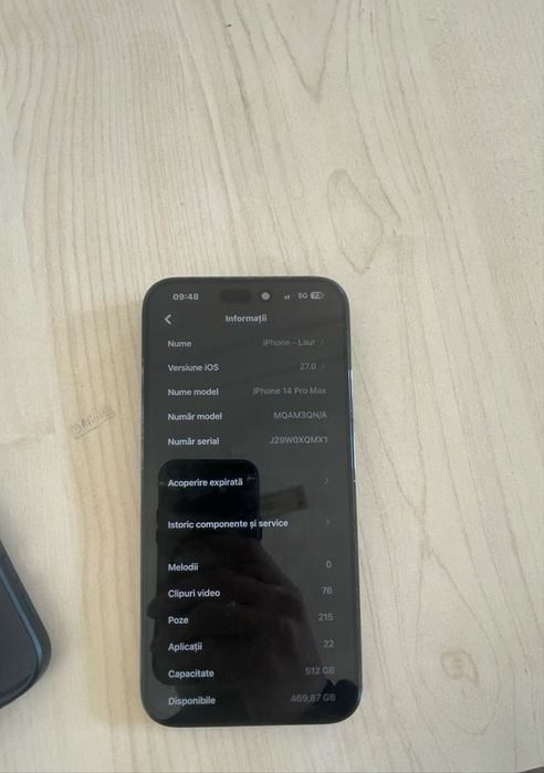 iPhone 14 Pro Max 512GB Space Black - Neverlocked (Spart față/spate)