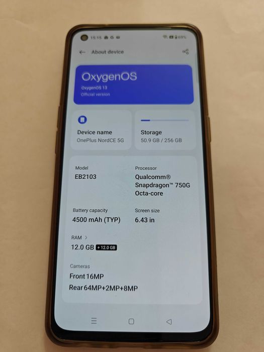 OnePlus Nord CE 5G син