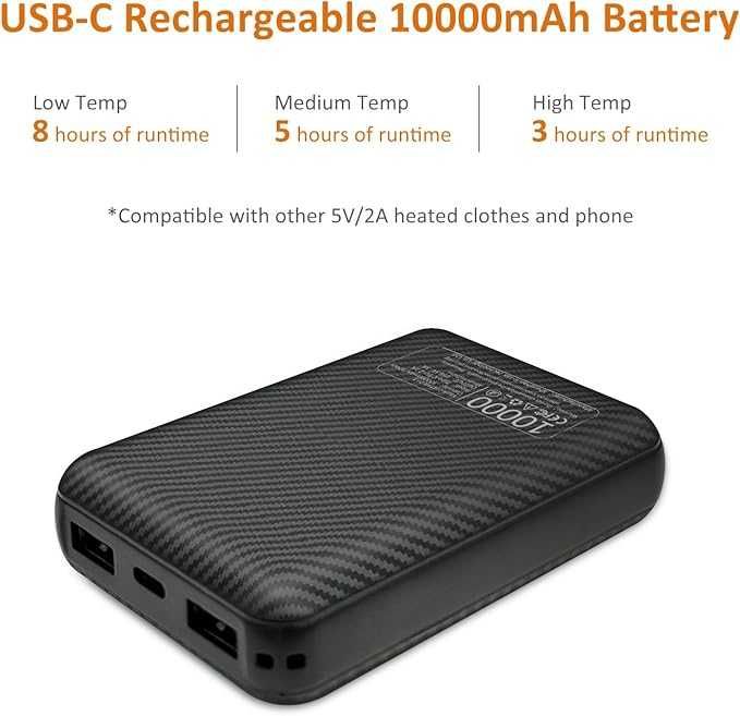 Vesta incalzita dama FERNIDA cu baterie USB 10000mAh - Marime XS