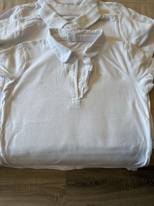 Set tricouri polo fete scoala alb 134-140