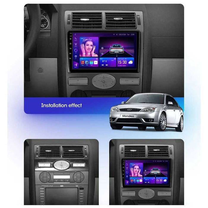 Navigatie Android 14 Ford Mondeo 3 2000 - 2007 Waze CarPlay + CAMERA