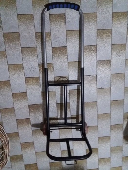 Carut carucior pliabil cadru metalic 90x30x26cm roți dure cu rulmenti rezistente la uzură carat pentru mutare, cumpărături și călătorii. Sarcina 55 Kg