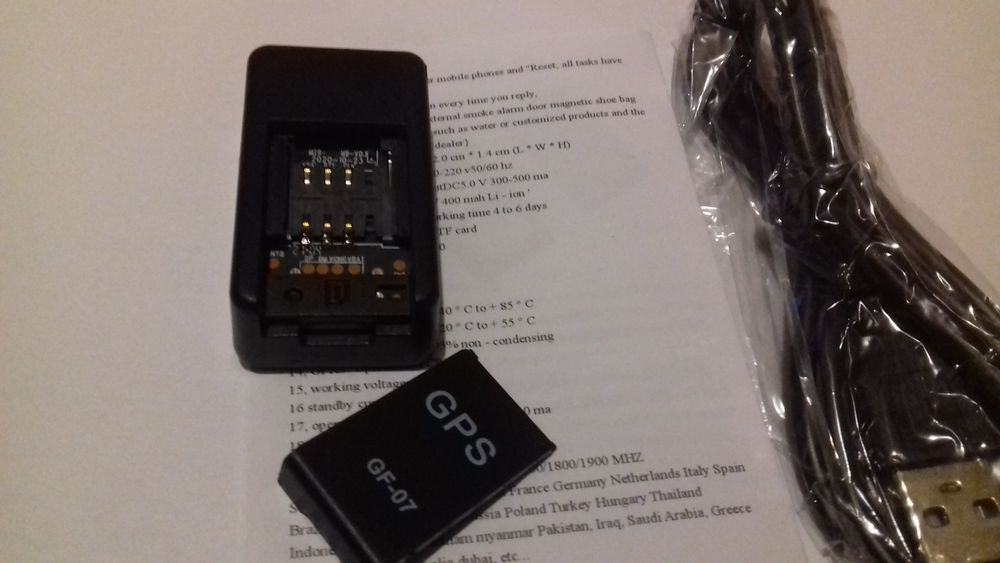 GPS tracker+microfon GF-07