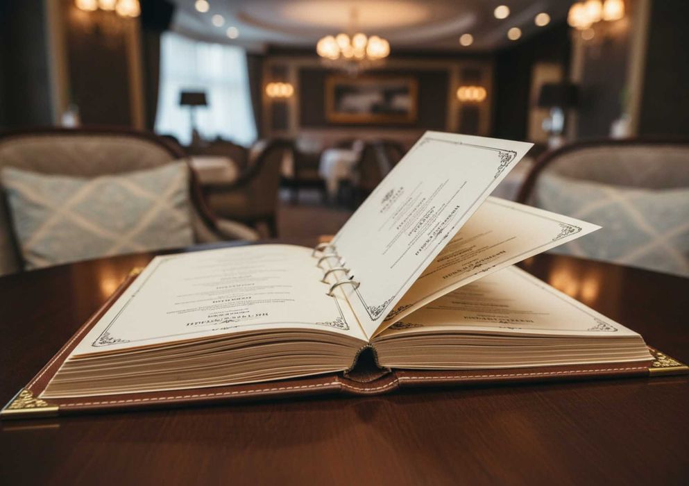 Папки меню на заказ | Для ресторанов и кафе