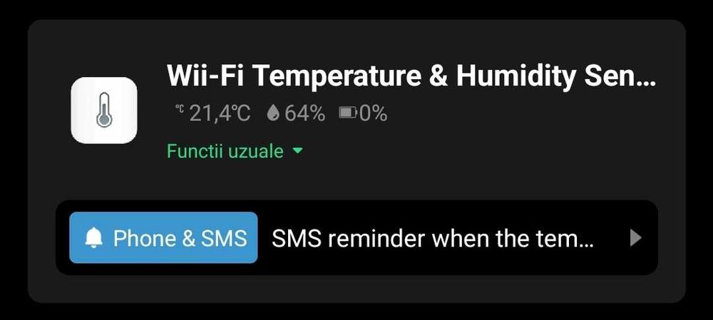 Senzor de temperatura interior/exterior