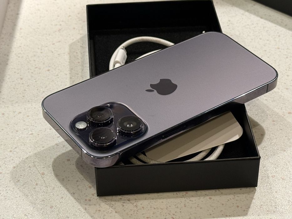 iPhone 14 Pro 256GB Deep Purple – Като НОВ, 100% Батерия