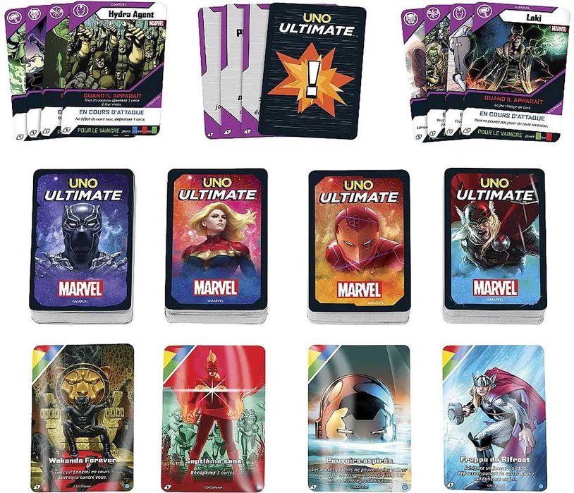 Карти за игра UNO Mattel Оригинални Уно Disney Marvel - 3 вида