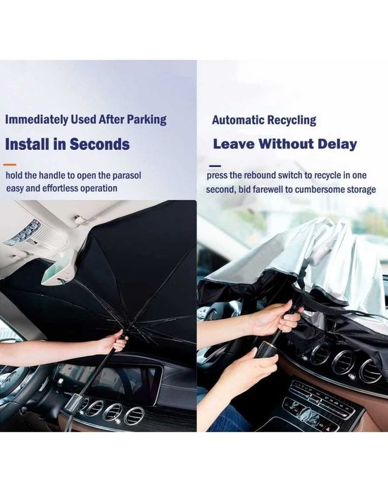 Сенник за предното стъкло на автомобила, тип чадър Sun Shade