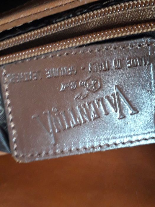 Италианска луксозна кожена чанта Valentina