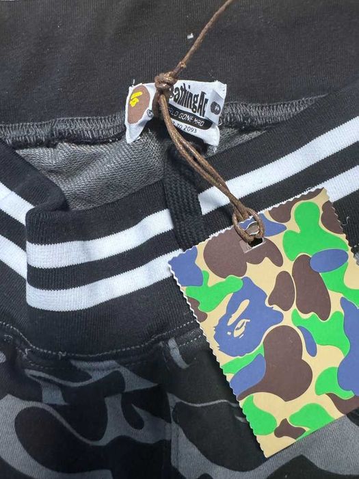 Bape "Bapesta" Black Camo Shorts
