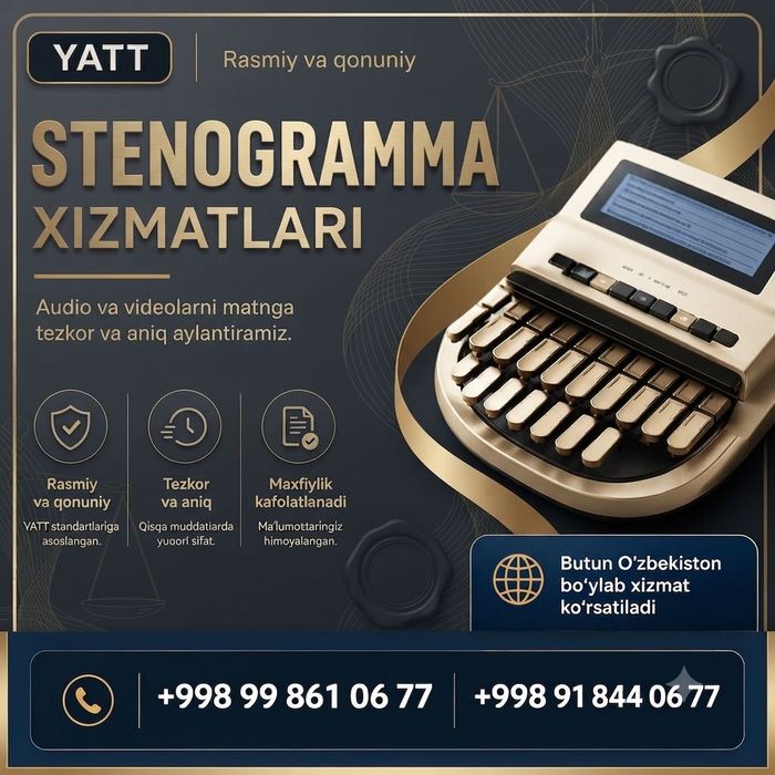 YATT-Stenogramma  xizmati