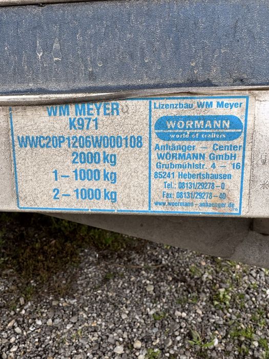 Remorcă pentru 2 cai - WM Meyer - 2000 kg