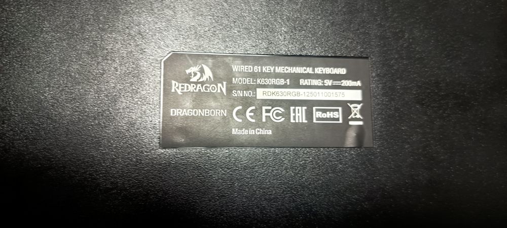 Vand tastatura red dragon