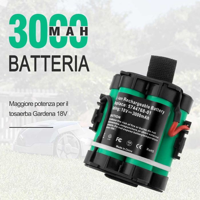Батерия ADVTRONICS 18V 3.0Ah за роботизирани косачки Gardena, Husqvarna и McCulloch