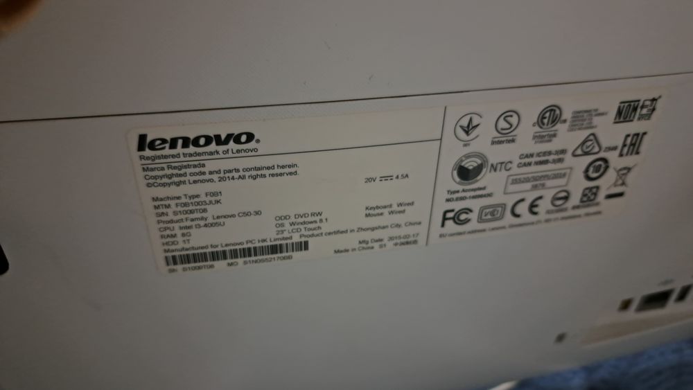 Computer touch screen