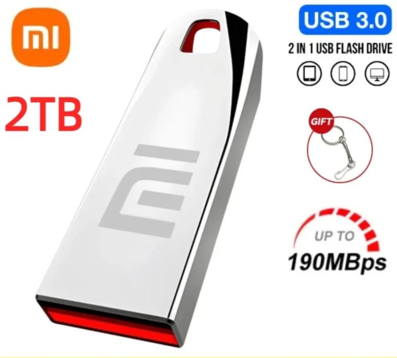 Флаш памет XIAOMI+Адаптор за телефон и ключодържат
