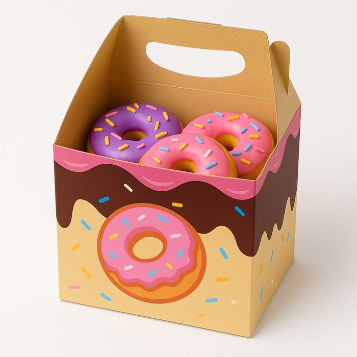 Картонени кутии и тарелки за понички и хапки Don Gelato – 9 модела