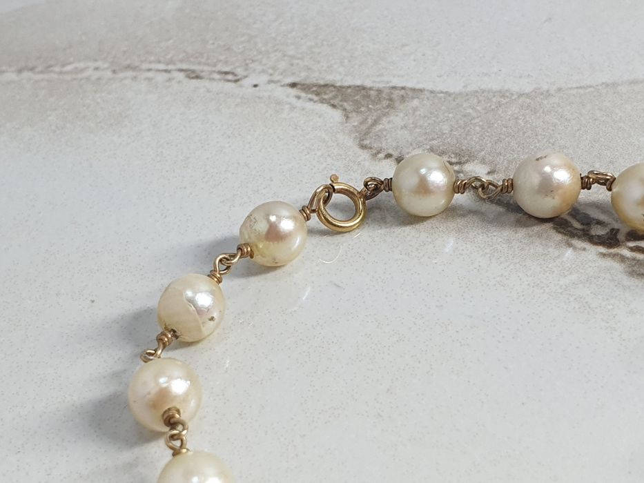 Brățară din aur de 14K cu perle – lungime 17,5 cm – gramaj 7,07 g