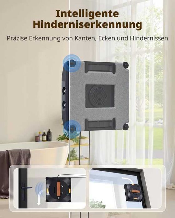 Робот за почистване на прозорци, 4 режима, 4 дюзи, резервоар 110 мл