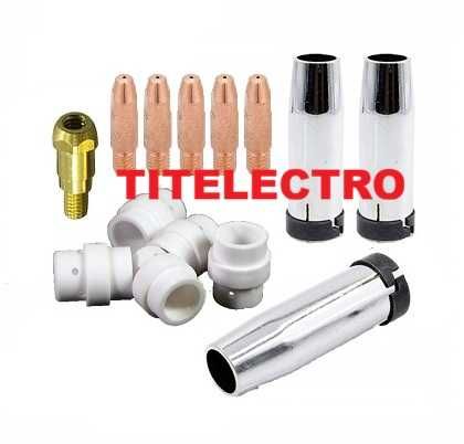 Set 14 accesorii pistolet 24KD MB24 sudura MIG-MAG cu sarma argon CO2