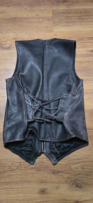 Кожен елек от овча кожа