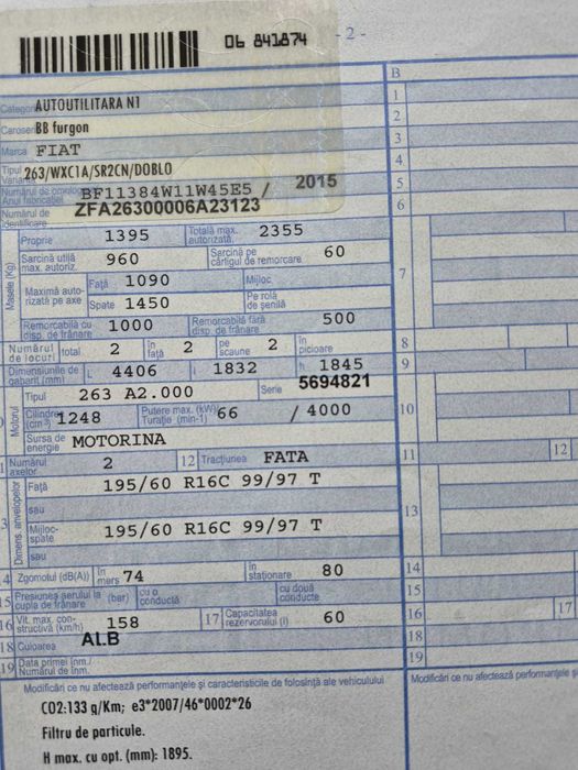 Vanzare auto FIAT DOBLO