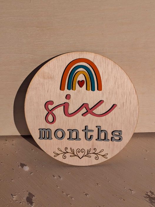 Set plăcuțe „Baby Milestones" din lemn