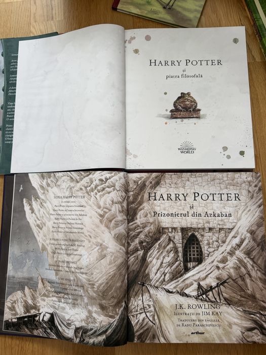 Set 2 cărți Harry Potter Ediție Ilustrată Jim Kay (Vol. 1 și 3)