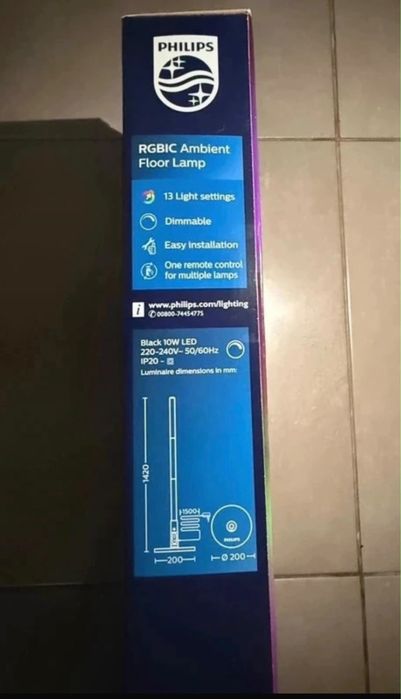 Lampa podea Philips RGBIC 140 cm cu telecomanda