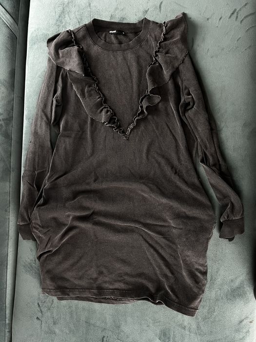 Rochie gri cu buzunare