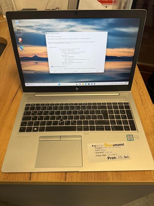 Laptop HP Elitebook 850 G6 Intel i5 - 8350u 16 GB RAM -A-