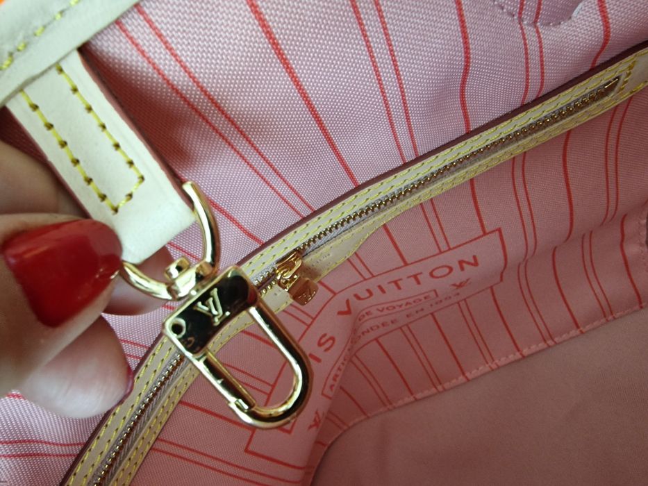 Geanta piele naturala model Neverfull,portofel atasat,saculet,certific