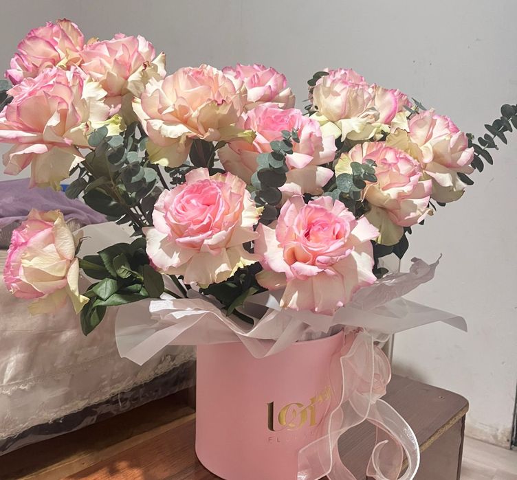 Цветы в каропке новый