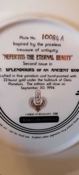 Vand farfurie 3D cu Nefertiti pictata manual