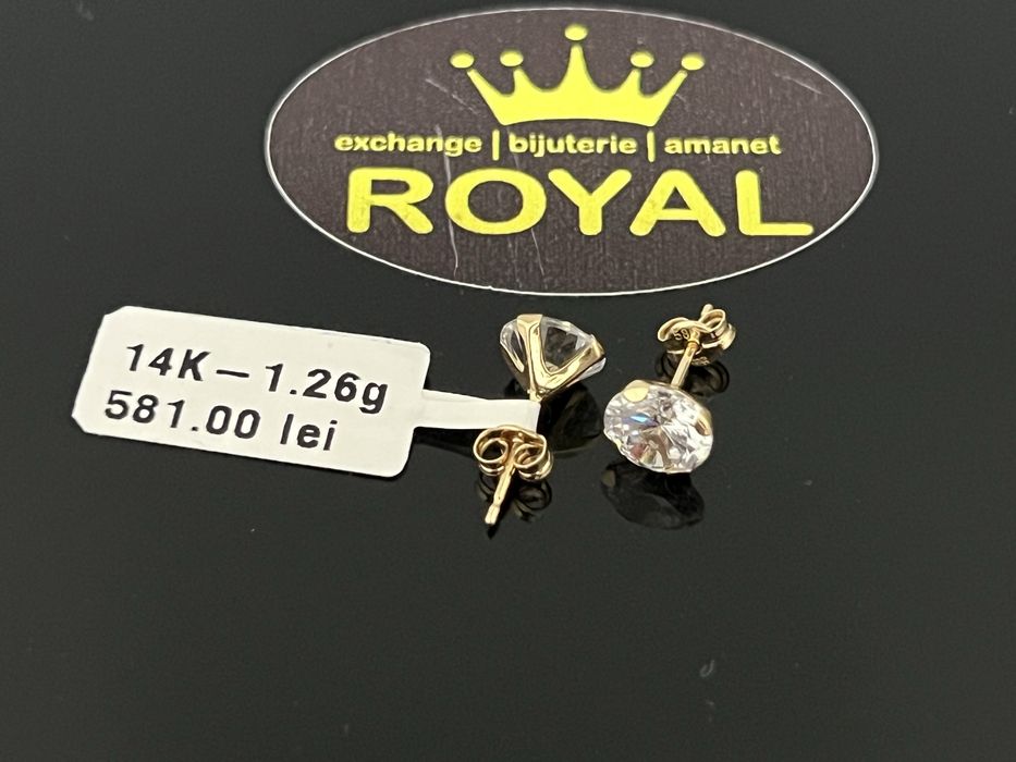 Bijuteria Royal CB : Cercei dama aur 14k  1,26 grame