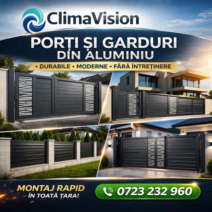 Porti si garduri din aluminiu