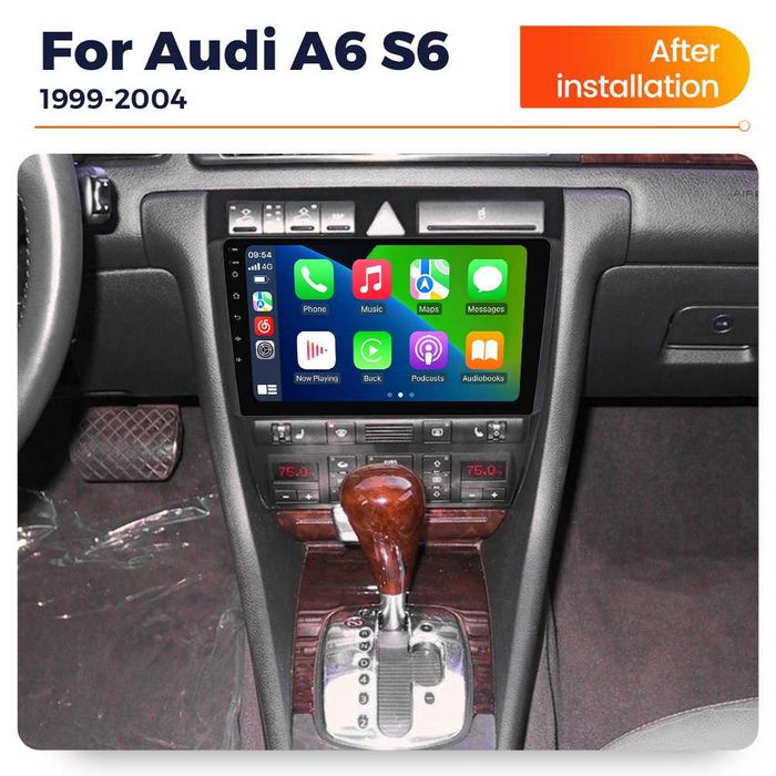 NAVIGATIE Android 14 Audi A6 C5 1997-2004 1/8 Gb Waze CarPlay CAMERA