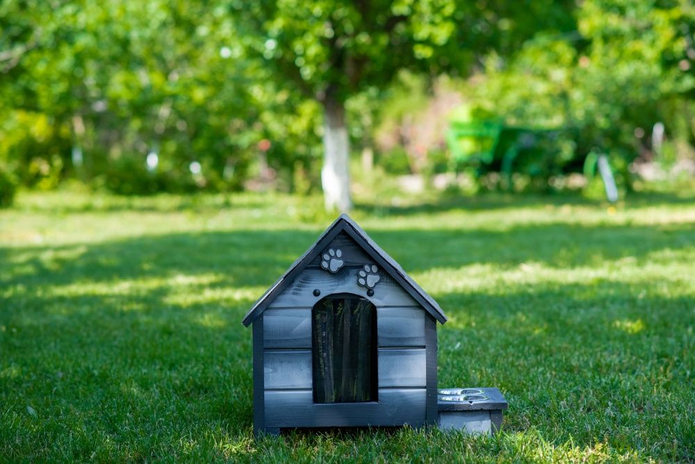 Къща за куче - Сива,размер С -Къщичка за кучета,Колиба за кученце