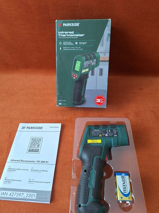 Termometru laser digital infrarosu, PTI 380 B1 Parkside